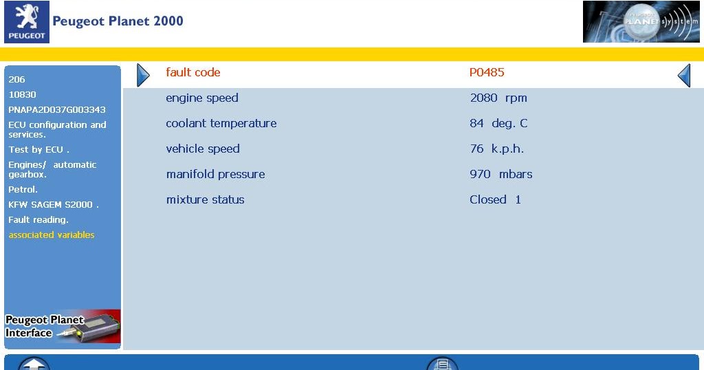 Adventures With My 206 And Citroen Evasion: Fan Resistor OBD code P0485