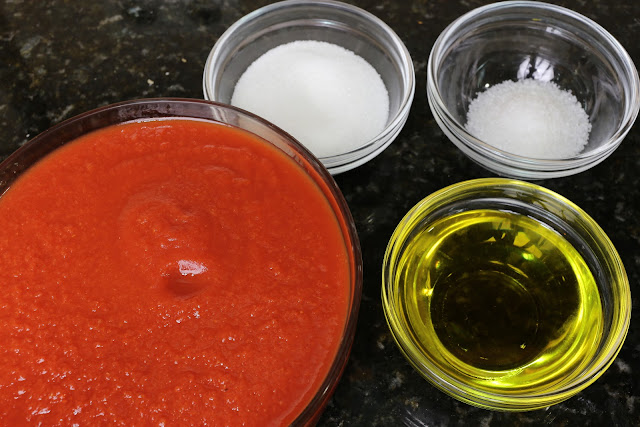 Ingredientes para tomate frito casero