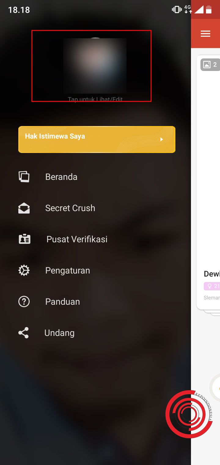 Cara Merubah Foto Profil Akun Tantan Dengan Foto Yang Bagus - KEPOINDONESIA
