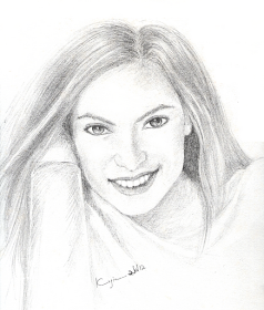 Drawing of a lady's face-Masha