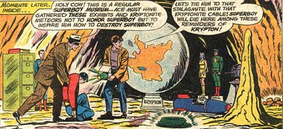 Because you can't go up against Superboy without your very own statues of his parents