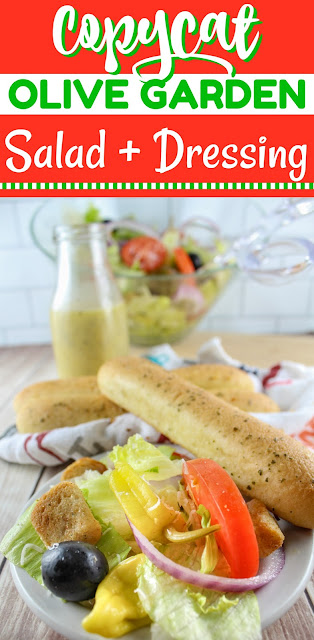 Recipe: Copycat Olive Garden Salad + Italian Dressing | The Food Hussy!
