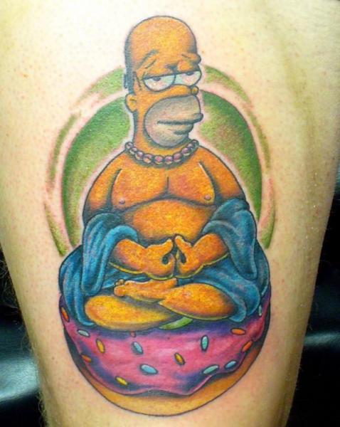 Tatuaje Homero Simpson Buda