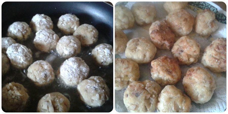 albóndigas de pollo con champiñones