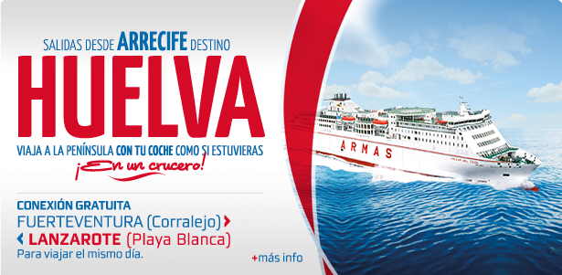 Naviera Armas alarga a 35 horas el viaje Tenerife-Huelva, pasando por Lanzarote
