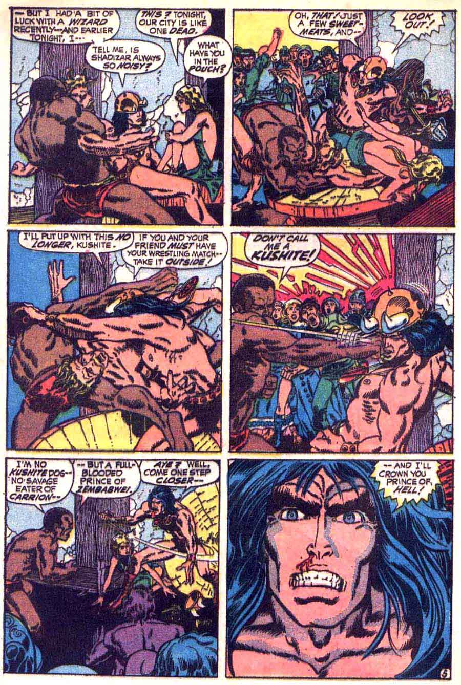 Conan the Barbarian v1 #6 marvel comic book page art by Barry Windsor Smith