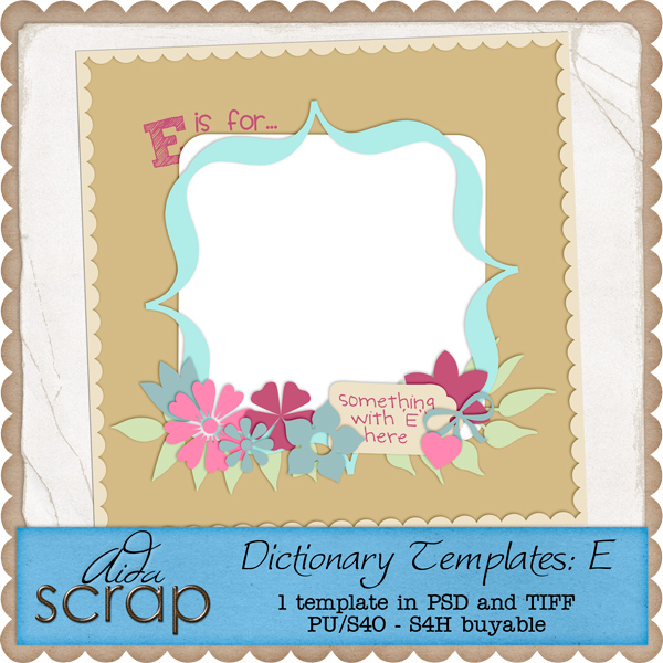 Aida Scrap Dictionary Template E