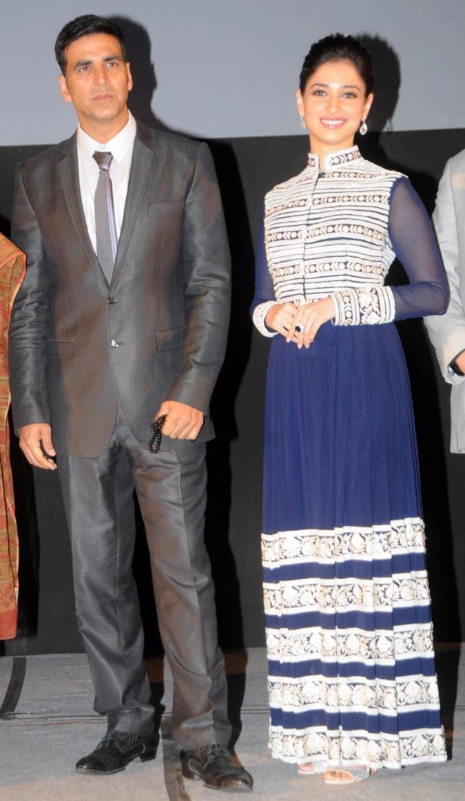 Marathi Actress Tamannaah In Blue Dress New Delhi Entertainment Premiere