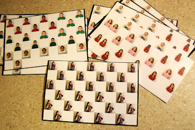 photo sheets of kid faces for Classroom Farkle