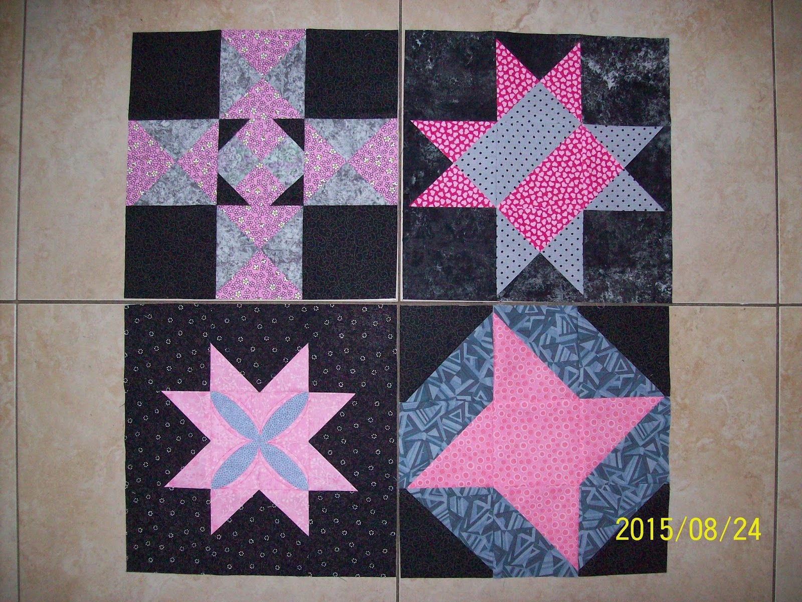 Quilting block swaps Australia September 2015 12" blocks for Sue
