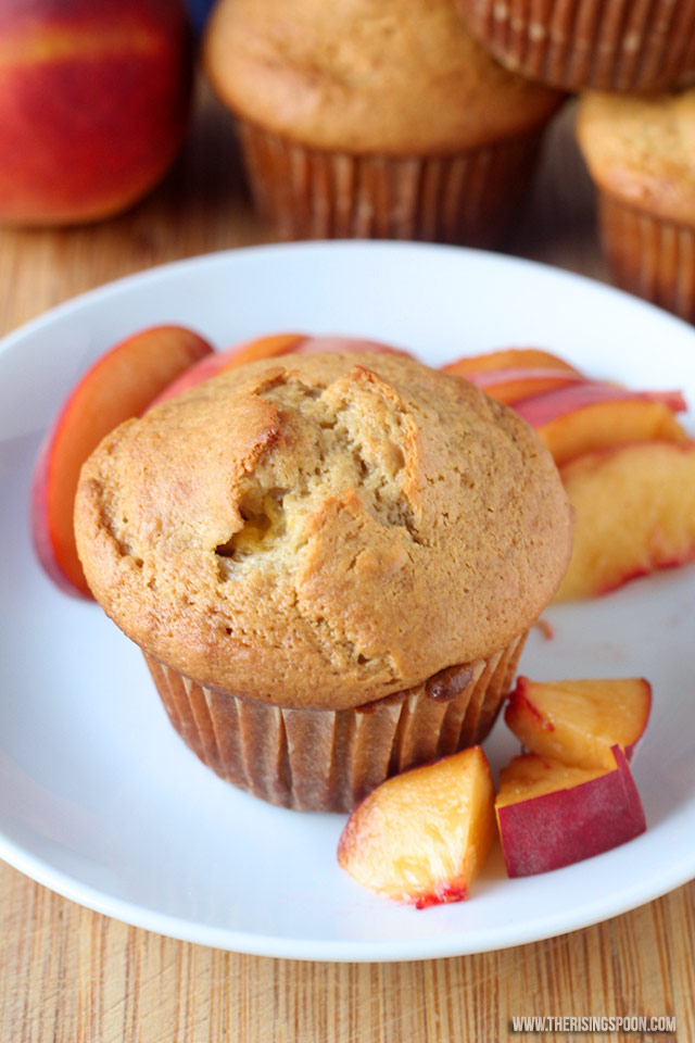Peaches and Cream Muffins The Rising Spoon