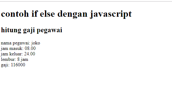 Source Code input output sederhana dengan Javascript