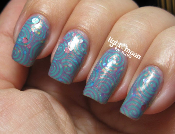 Light of the Moon Nails: KBShimmer Laugh Myself Lily Nail Art