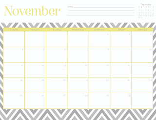 FREEBIES  //  NOVEMBER CALENDARS, Oh So Lovely Blog