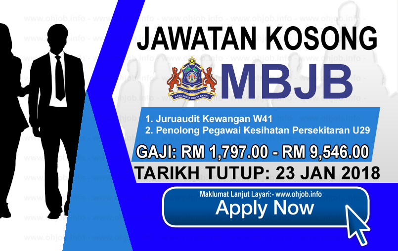Jawatan Kerja Kosong Majlis Bandaraya Johor Bahru - MBJB logo www.ohjob.info januari 2018