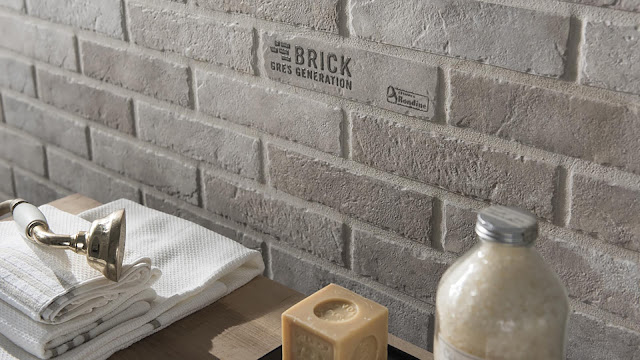 Brick finish wall tiles Tribeca for bathroom