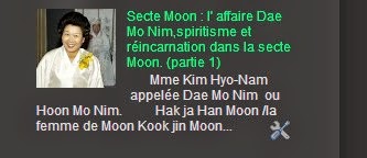 Secte Moon : l' affaire Dae Mo Nim,spiritisme et réincarnation dans la secte Moon. (partie 1)