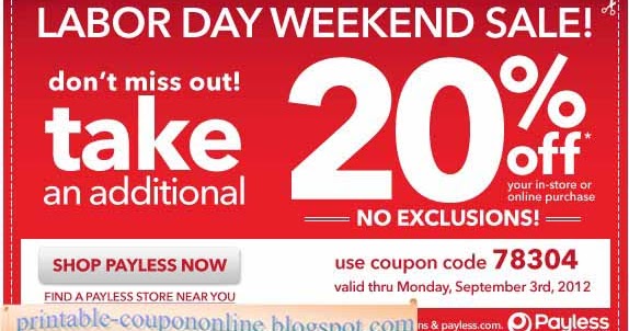 Payless coupons printable february 2018