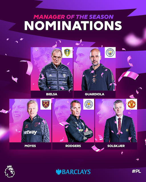 PL Awards Manager of the Season 2020/21 Nominations