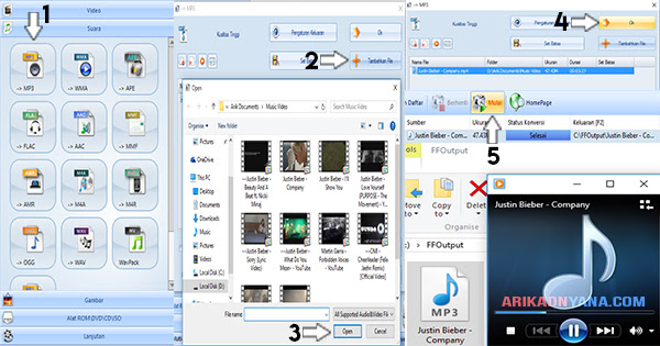 Cara Mengubah Video Menjadi Lagu Berformat MP3