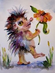 whimsical watercolor paintings paper face