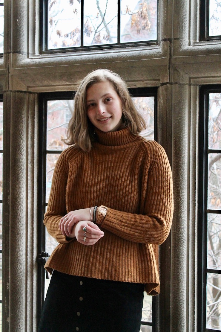 Oatmeal colored turtleneck, black suede mini skirt, Chelsea boots and JORD watch for a cold winter day #ootd