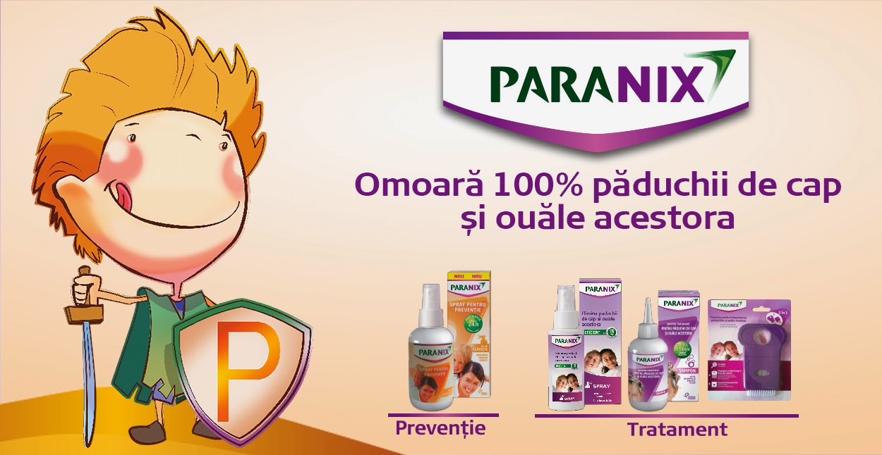 Paranix te ajută să scapi de păduchii de cap in doar 10, respectiv 15 minute. 