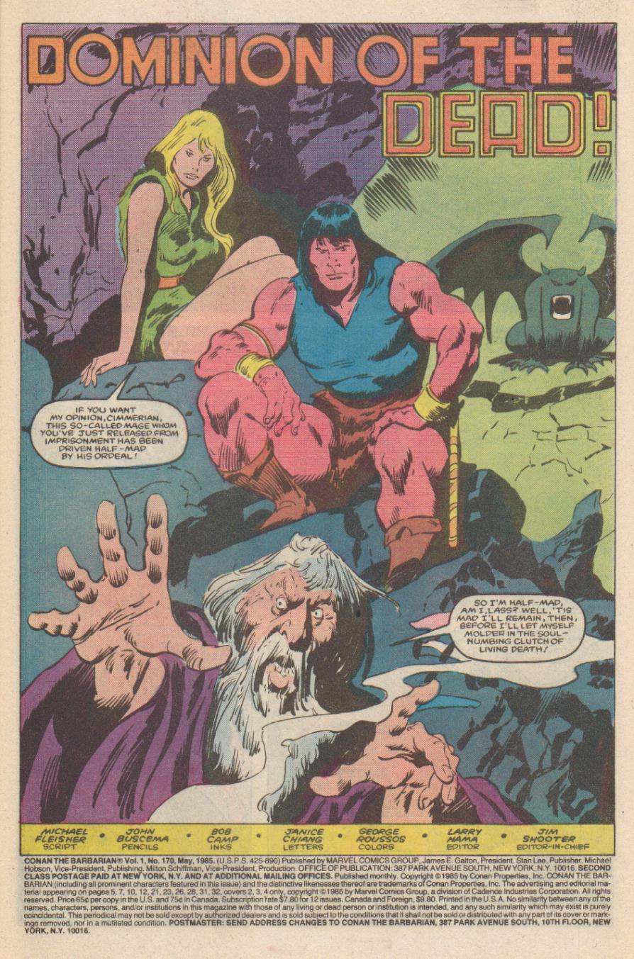 Read online Conan the Barbarian (1970) comic -  Issue #170 - 2