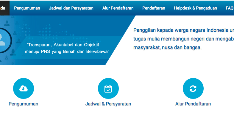 Pendaftaran Pengumuman CPNS SSCN.BKN.go.id 2019/2020