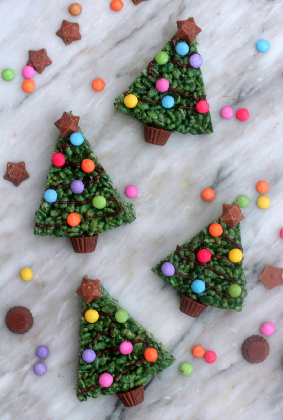 Marshmallow Krispie Christmas Trees