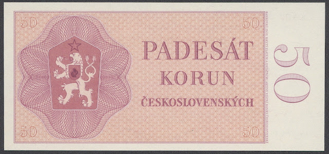 Czechoslovakia 50 Czech Korun banknote