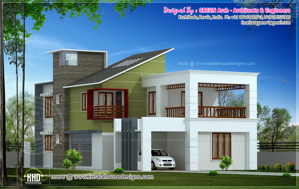 10 different house elevation exterior designs - Kerala home design and