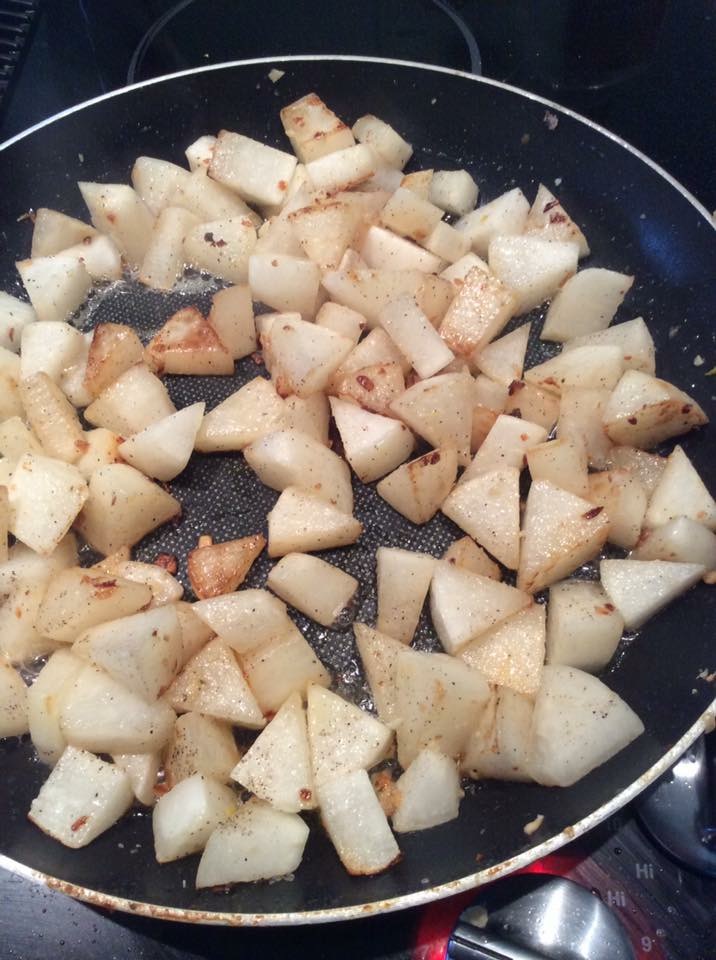 Ketofied Kitchen Pan Fried Daikon Radish