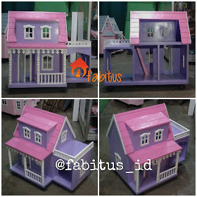 Rumah Boneka Barbie Arthur Garasi Ungu Pink