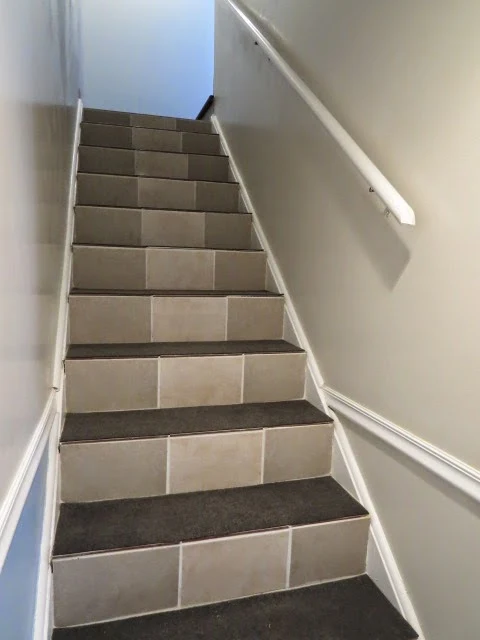 view up the basement stair