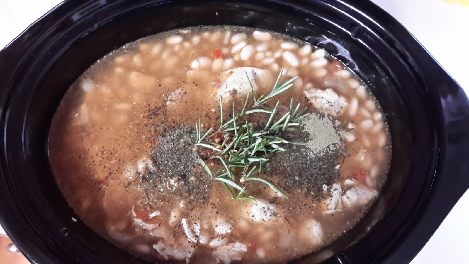 Straight from my heart! Slow Cooker Great Northern Beans with Chicken