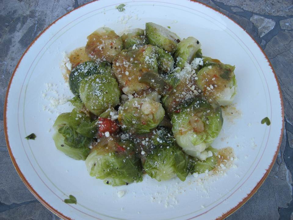 Gorelli Market Recipes Sprouts with Cheese and Olive Oil