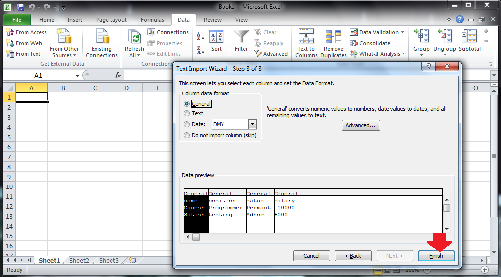 How to convert .csv, .tsv textfile data in to excel How to do it with