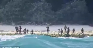 North Sentinel Island of the Indian Ocean where the dreaded primates live