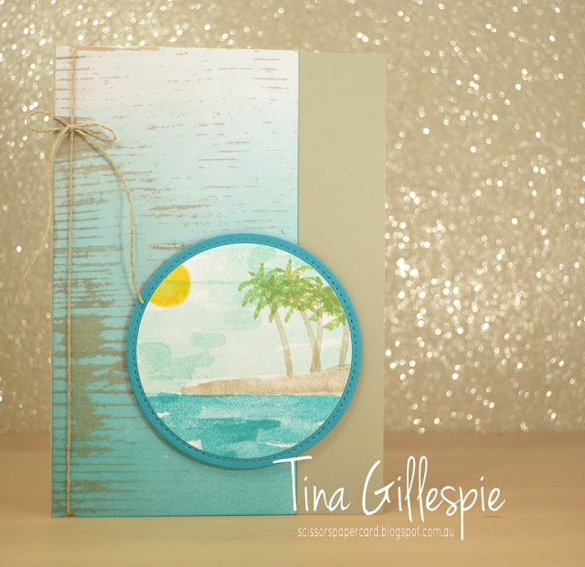 scissorspapercard, Stampin' Up!, Art With Heart, Waterfront, Wood Textures DSP, Stitched Shapes Framelits