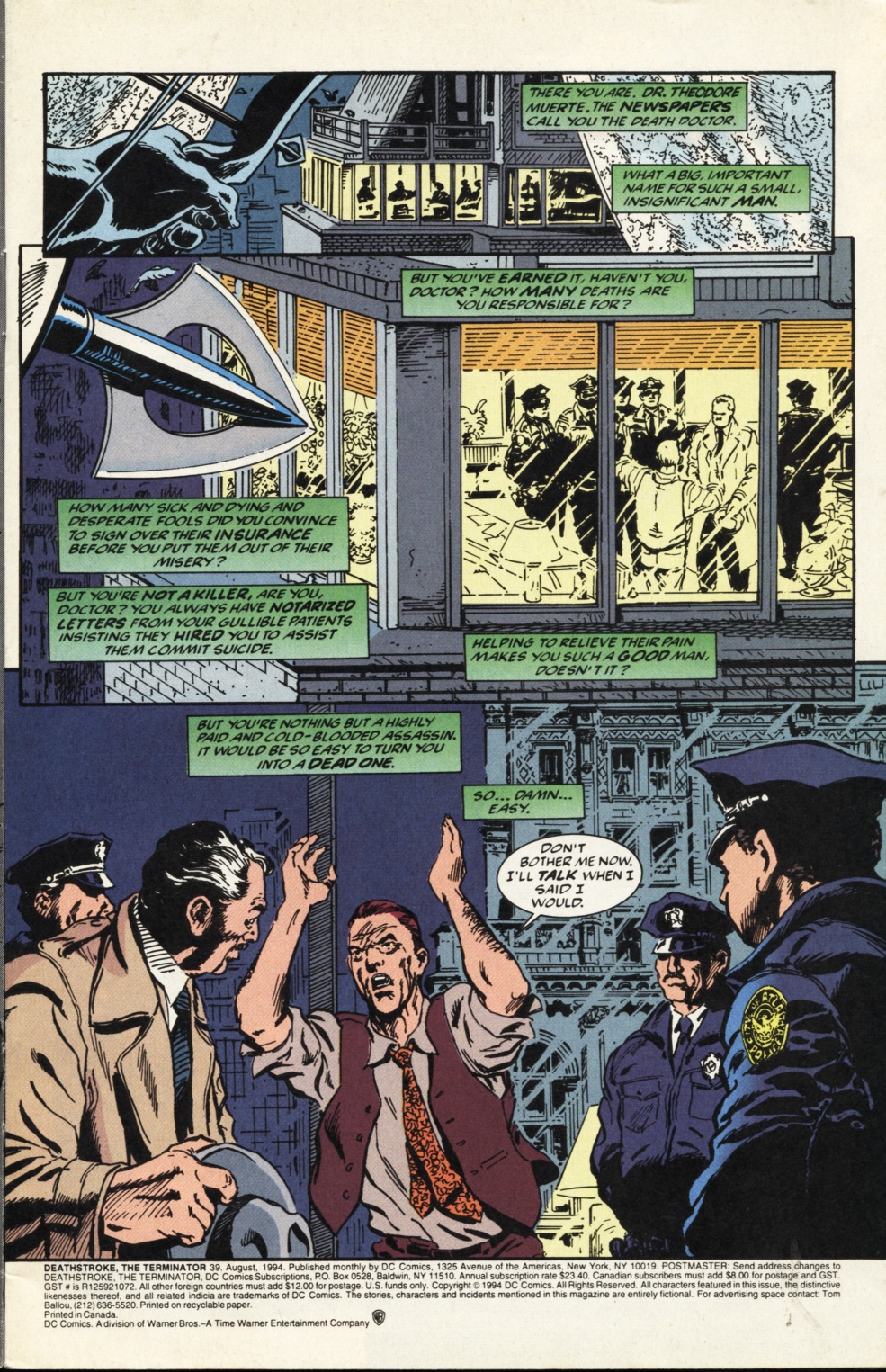 Read online Deathstroke (1991) comic -  Issue #39 - 2
