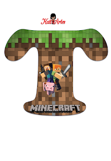 Abecedario de Minecraft. Minecraft Alphabet. 