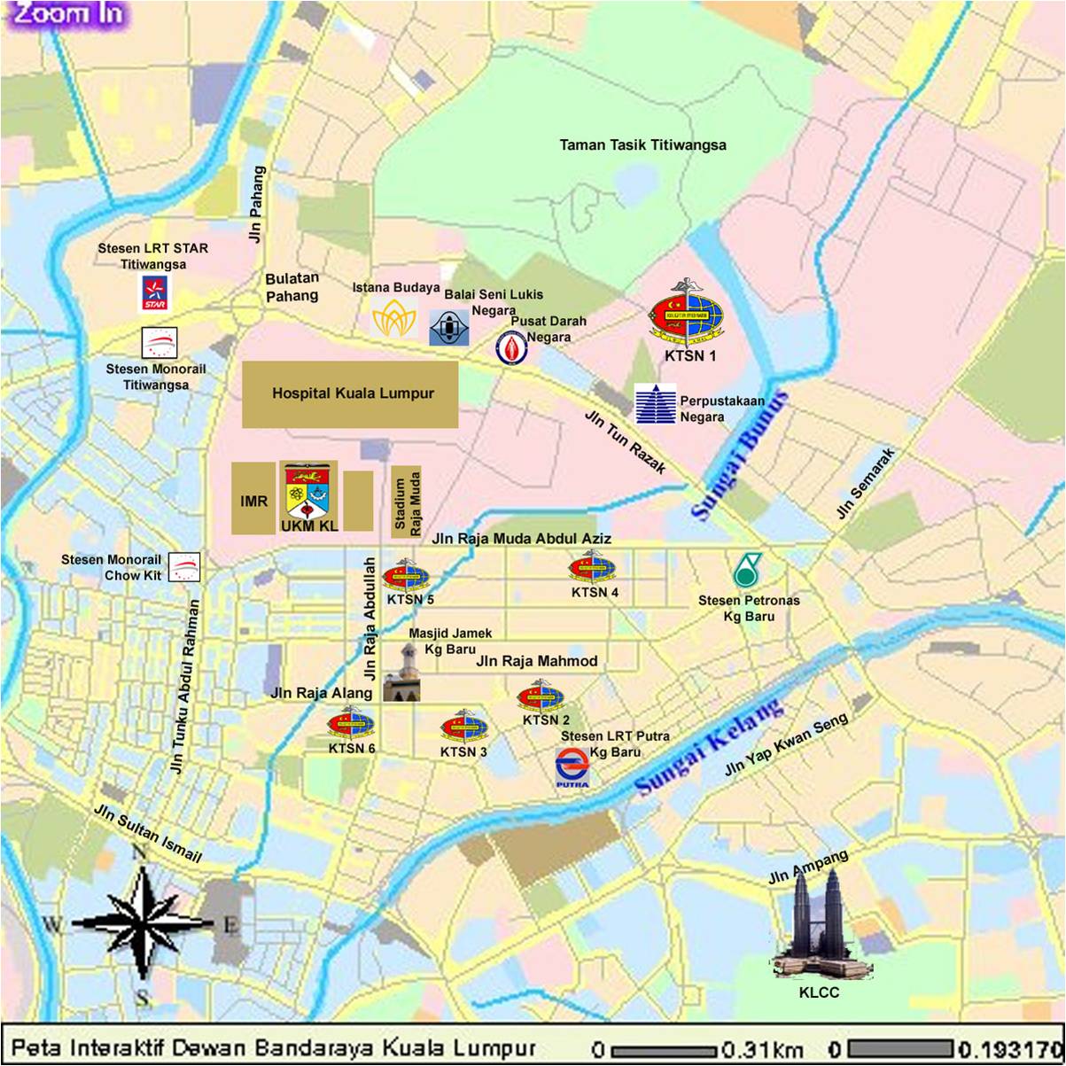 Карта куала лумпур с достопримечательностями