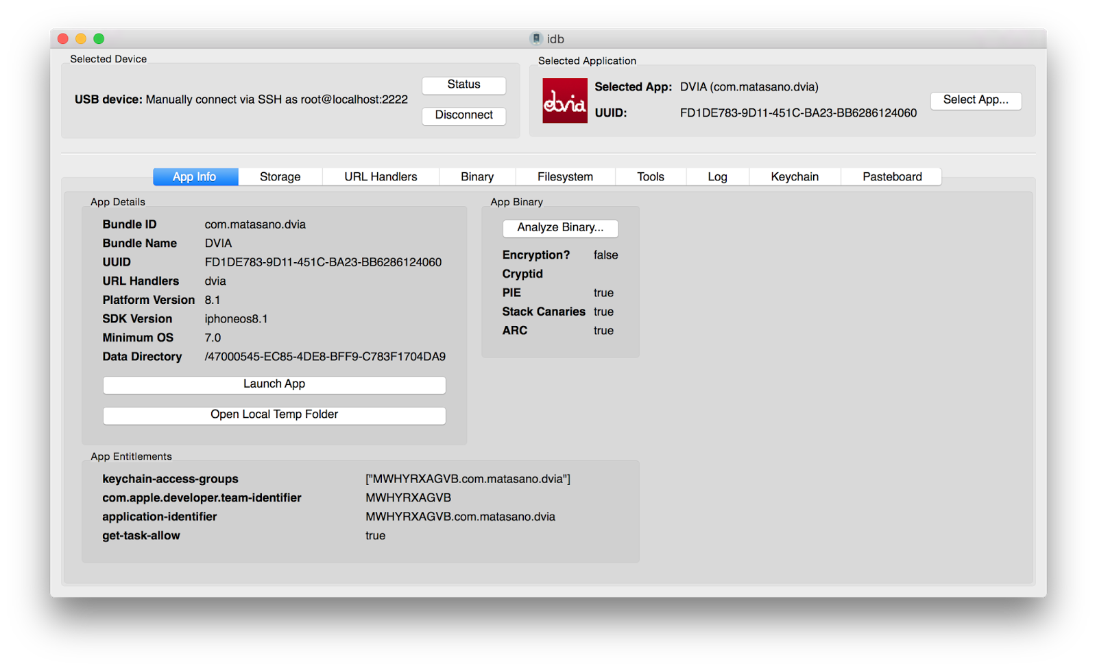 idb Tool to simplify some common tasks for iOS pentesting and research