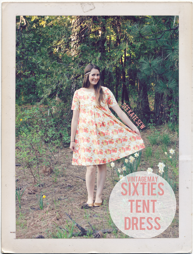 60s tent dress for Vintage May - see kate sew