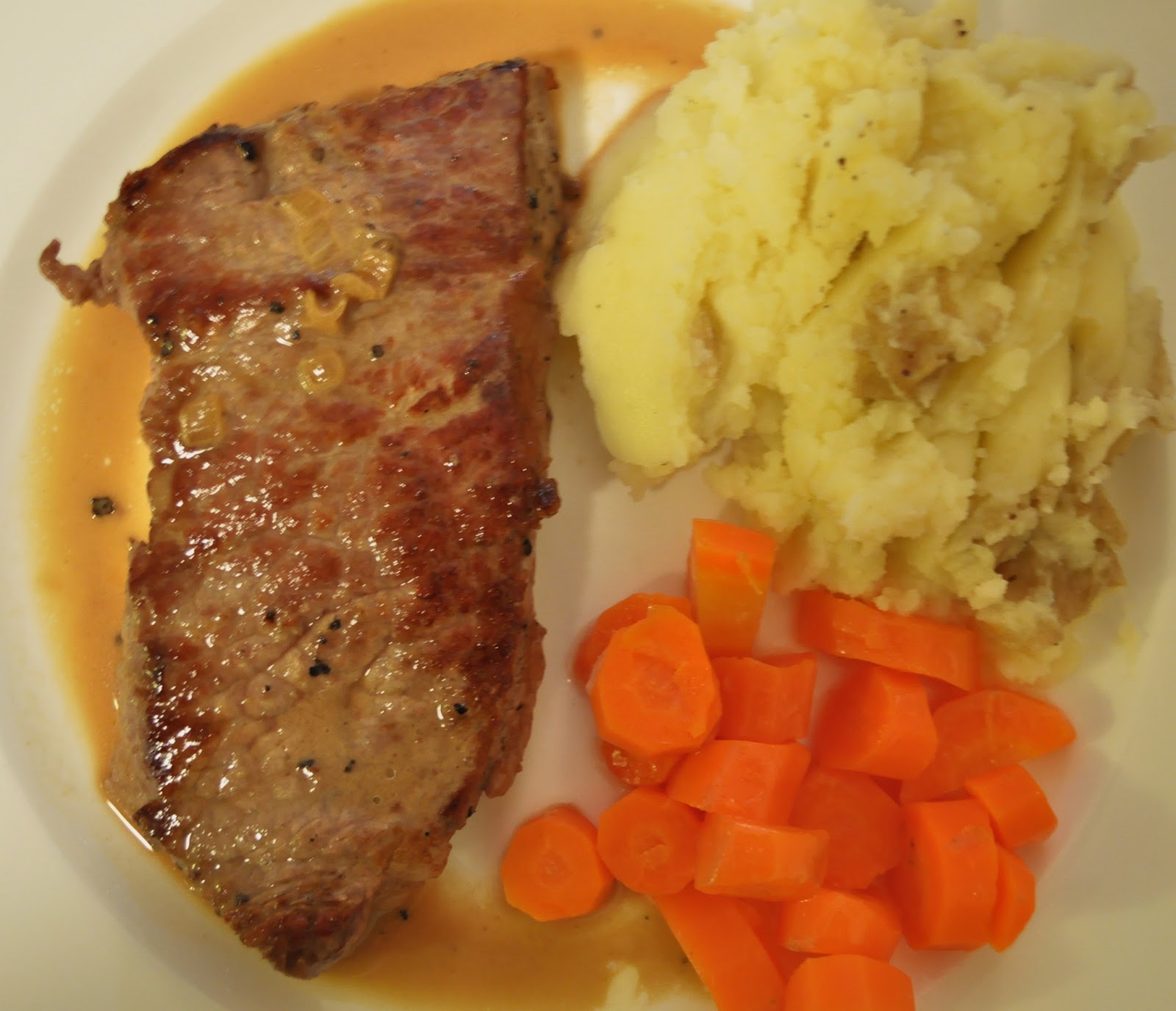 My Tiny Oven Steak Au Poivre with Brandied Cream Sauce