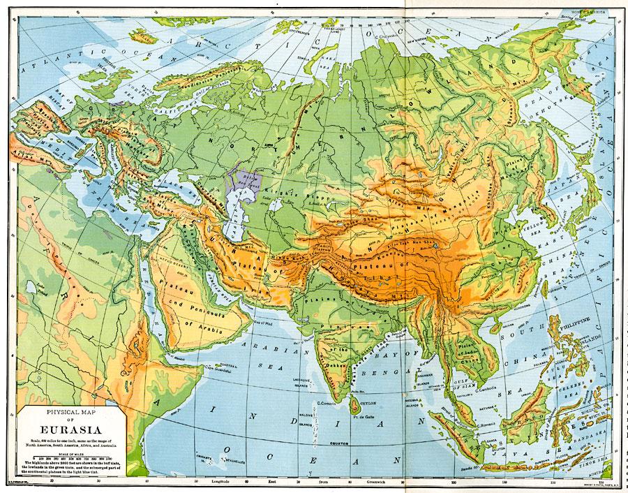 Map Of Asia And Europe Countries 