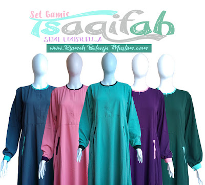 Set Gamis Syari Semi Umbrella Tsaqifah Wolfis Set Gamis Syari Semi Umbrella Tsaqifah Wolfis