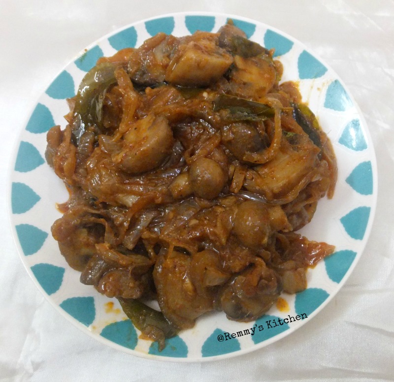 Remmy's Kitchen Mushroom roast Kerala style / Koon olarthiyathu