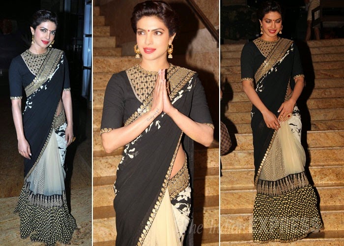 Bollywood Actress Saree Collections: Priyanka Chopra in Sabyasachi Saree
